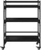 vidaXL - Keukentrolley - 65x40x86,5 - cm - bewerkt - hout - zwart
