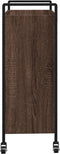 vidaXL - Keukentrolley - 70x30x82 - cm - bewerkt - hout - bruin - eikenkleurig