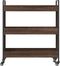 vidaXL - Keukentrolley - 70x30x82 - cm - bewerkt - hout - bruin - eikenkleurig
