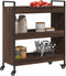 vidaXL - Keukentrolley - 70x30x82 - cm - bewerkt - hout - bruin - eikenkleurig
