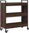 vidaXL - Keukentrolley - 70x30x82 - cm - bewerkt - hout - bruin - eikenkleurig