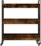 vidaXL - Keukentrolley - 70x30x82 - cm - bewerkt - hout - gerookt - eikenkleurig