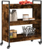 vidaXL - Keukentrolley - 70x30x82 - cm - bewerkt - hout - gerookt - eikenkleurig