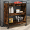 vidaXL - Keukentrolley - 70x30x82 - cm - bewerkt - hout - gerookt - eikenkleurig