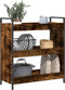 vidaXL - Keukentrolley - 70x30x82 - cm - bewerkt - hout - gerookt - eikenkleurig