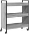 vidaXL - Keukentrolley - 70x30x82 - cm - bewerkt - hout - grijs - sonoma - eikenkleur