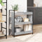 vidaXL - Keukentrolley - 70x30x82 - cm - bewerkt - hout - grijs - sonoma - eikenkleur