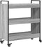 vidaXL - Keukentrolley - 70x30x82 - cm - bewerkt - hout - grijs - sonoma - eikenkleur