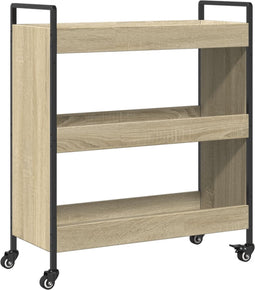 vidaXL - Keukentrolley - 70x30x82 - cm - bewerkt - hout - sonoma - eikenkleurig