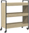 vidaXL - Keukentrolley - 70x30x82 - cm - bewerkt - hout - sonoma - eikenkleurig