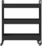vidaXL - Keukentrolley - 70x30x82 - cm - bewerkt - hout - zwart
