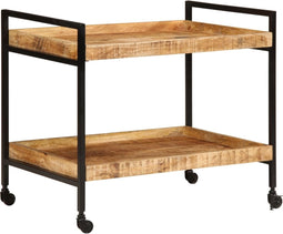 vidaXL - Keukentrolley - 80x55x70 - cm - massief - ruw - mangohout