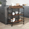 vidaXL - Keukentrolley - 81,5x41x92,5 - cm - bewerkt - hout - bruin - eikenkleurig