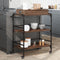 vidaXL - Keukentrolley - 81,5x41x92,5 - cm - bewerkt - hout - bruin - eikenkleurig