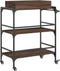 vidaXL - Keukentrolley - 81,5x41x92,5 - cm - bewerkt - hout - bruin - eikenkleurig