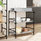 vidaXL - Keukentrolley - 81,5x41x92,5 - cm - bewerkt - hout - grijs - sonoma - eiken
