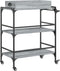 vidaXL - Keukentrolley - 81,5x41x92,5 - cm - bewerkt - hout - grijs - sonoma - eiken