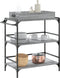 vidaXL - Keukentrolley - 81,5x41x92,5 - cm - bewerkt - hout - grijs - sonoma - eiken