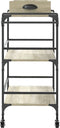 vidaXL - Keukentrolley - 81,5x41x92,5 - cm - bewerkt - hout - sonoma - eikenkleurig