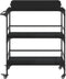 vidaXL - Keukentrolley - 81,5x41x92,5 - cm - bewerkt - hout - zwart