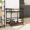 vidaXL - Keukentrolley - 82x40x78,5 - cm - bewerkt - hout - bruin - eikenkleurig