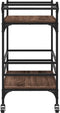 vidaXL - Keukentrolley - 82x40x78,5 - cm - bewerkt - hout - bruin - eikenkleurig