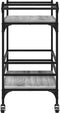 vidaXL - Keukentrolley - 82x40x78,5 - cm - bewerkt - hout - grijs - sonoma - eiken