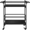 vidaXL - Keukentrolley - 82x40x78,5 - cm - bewerkt - hout - zwart
