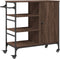 vidaXL - Keukentrolley - 87,5x38,5x84,5 - cm - bewerkt - hout - bruin - eikenkleurig