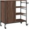 vidaXL - Keukentrolley - 87,5x38,5x84,5 - cm - bewerkt - hout - bruin - eikenkleurig