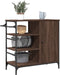 vidaXL - Keukentrolley - 87,5x38,5x84,5 - cm - bewerkt - hout - bruin - eikenkleurig
