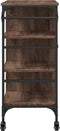 vidaXL - Keukentrolley - 87,5x38,5x84,5 - cm - bewerkt - hout - bruin - eikenkleurig