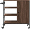 vidaXL - Keukentrolley - 87,5x38,5x84,5 - cm - bewerkt - hout - bruin - eikenkleurig