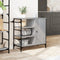 vidaXL - Keukentrolley - 87,5x38,5x84,5 - cm - bewerkt - hout - grijs - sonoma - eiken