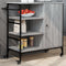 vidaXL - Keukentrolley - 87,5x38,5x84,5 - cm - bewerkt - hout - grijs - sonoma - eiken