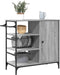 vidaXL - Keukentrolley - 87,5x38,5x84,5 - cm - bewerkt - hout - grijs - sonoma - eiken