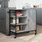 vidaXL - Keukentrolley - 87,5x38,5x84,5 - cm - bewerkt - hout - grijs - sonoma - eiken
