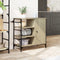 vidaXL - Keukentrolley - 87,5x38,5x84,5 - cm - bewerkt - hout - sonoma - eikenkleur