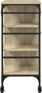 vidaXL - Keukentrolley - 87,5x38,5x84,5 - cm - bewerkt - hout - sonoma - eikenkleur