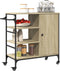 vidaXL - Keukentrolley - 87,5x38,5x84,5 - cm - bewerkt - hout - sonoma - eikenkleur