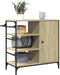 vidaXL - Keukentrolley - 87,5x38,5x84,5 - cm - bewerkt - hout - sonoma - eikenkleur