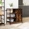 vidaXL - Keukentrolley - 87,5x38,5x84,5 - cm - bewerkt - hout - gerookt - eikenkleur