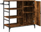 vidaXL - Keukentrolley - 87,5x38,5x84,5 - cm - bewerkt - hout - gerookt - eikenkleur