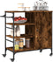 vidaXL - Keukentrolley - 87,5x38,5x84,5 - cm - bewerkt - hout - gerookt - eikenkleur