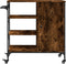 vidaXL - Keukentrolley - 87,5x38,5x84,5 - cm - bewerkt - hout - gerookt - eikenkleur