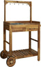 vidaXL - Keukentrolley - 92x43,5x141,5 - cm - massief - acaciahout