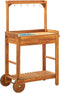 vidaXL - Keukentrolley - 92x43,5x141,5 - cm - massief - acaciahout