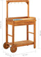 vidaXL - Keukentrolley - 92x43,5x141,5 - cm - massief - acaciahout