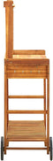 vidaXL - Keukentrolley - 92x43,5x141,5 - cm - massief - acaciahout