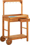 vidaXL - Keukentrolley - 92x43,5x141,5 - cm - massief - acaciahout